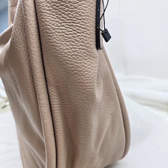 Italian Leather Women’s Large Hobo Handbag Nude Pink Made in Italy - Picture 12 of 14